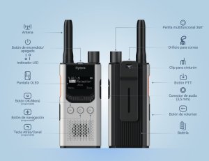 HYTERA Radio DMR+analog HYT-S35, UHF 400-470 MHz, 2200 mAh, BT V 5.0, Białe 2