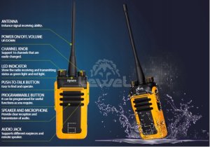 HYTERA Radio DMR+analog BD615, VHF 146-174 MHz, 1500 mAh, IP66 2