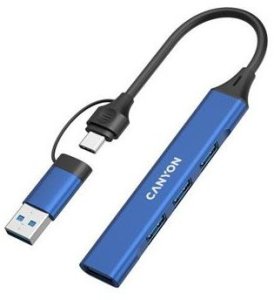 CANYON HUB DS-02 4 w 1 USB-A/C Niebieski 1