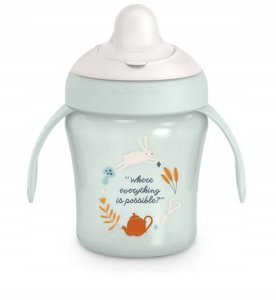 SUAVINEX - 402789-KUBEK DO NAUKI PICIA    200ML/NIEKAPEK/6M+/MIĘTOWY/WONDERLAND 1