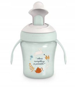 MyBaby SUAVINEX - 402789-KUBEK DO NAUKI PICIA 200ML/NIEKAPEK/6M+/MIĘTOWY/WONDERLAND 4