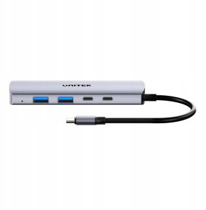 Unitek Hub 4w1 USB-C 10 Gbps, 2x USB-A i 2x USB-C H1112DGY01 6
