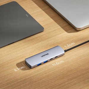 Unitek Hub 4w1 USB-C 10 Gbps, 2x USB-A i 2x USB-C H1112DGY01 9