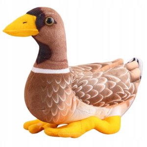 Pluszowa Maskotka Przytulanka Kaczka Brązowo Żółta 28cm 1