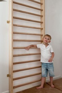 Drabinka gimnastyczna drewniana 230 x 70 cm dla dzieci SOSNA BUK 4