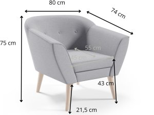 Fotel DIANA sawana 21 2