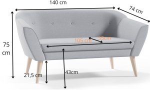 Sofa 2 osobowa DIANA sawana 21 3