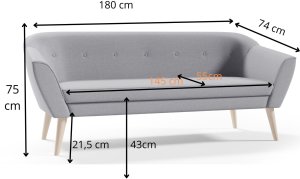 Sofa 3 osobowa DIANA sawana 21 3