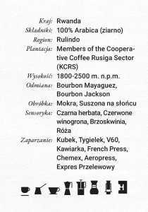 Kawa ziarnista RWANDA KININI SPECIALTY 100% Arabica jasno palona 340G 3