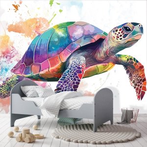 Fototapeta Dla Dzieci Żółw Kolorowy Zwierzęta Tapeta Flizelina 250X175 2