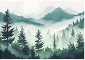 Fototapeta Las Góry Pejzaż Natura Sypialnia Salon Tapeta Flizelina 250X175 1