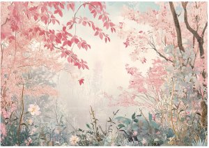 Fototapeta Las Różowy Natura Sypialnia Salon Tapeta Flizelina 300X210 1