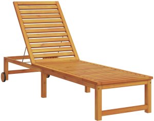 vidaXL Leżak słoneczny z stolikiem z litego drewna akacjowego, Leżak słoneczny z litego drewna akacjowego 5