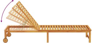 vidaXL Leżak słoneczny z stolikiem z litego drewna akacjowego, Leżak słoneczny z litego drewna akacjowego 10