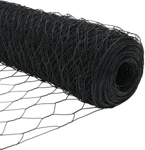 vidaXL Słupki ogrodzeniowe 22 szt. U-Channel Szary 160 cm Stal, Ogrodzenie heksagonalne Szare 1,6x50 m Stal 9