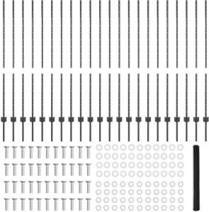 vidaXL Słupki ogrodzeniowe 22 szt. U-Channel Szary 140 cm Stal, Sześciokątne ogrodzenie Szare 1.4x50 m Stal 4
