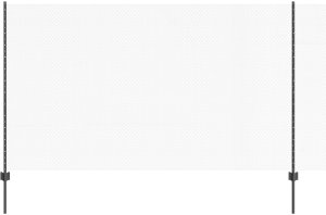 vidaXL Słupki ogrodzeniowe 22 szt. U-Channel Szary 140 cm Stal, Sześciokątne ogrodzenie Szare 1.4x50 m Stal 6