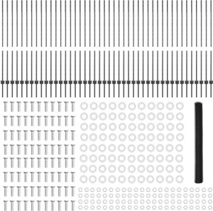 Posts 22 sztuki U-Channel Szary 140 cm Stal, Płot sześciokątny Szary 1,4x100 m Stal 4