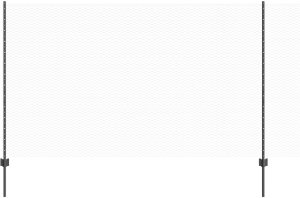 Posts 22 sztuki U-Channel Szary 140 cm Stal, Płot sześciokątny Szary 1,4x100 m Stal 6