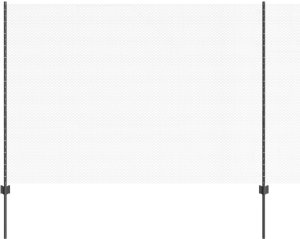 vidaXL vidaXL Słupki ogrodowe 22 szt. U-Channel Szary 160 cm Stal, vidaXL Płot sześciokątny Szary 1.6x50 m Stal 6