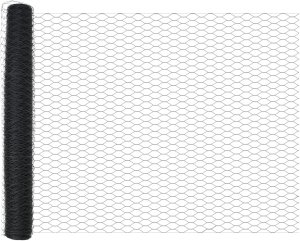 vidaXL Słupki ogrodzeniowe 22 szt. U-Channel Szary 120 cm Stal, Sześciokątne ogrodzenie Szary 1.2 x 50 m Stal 5