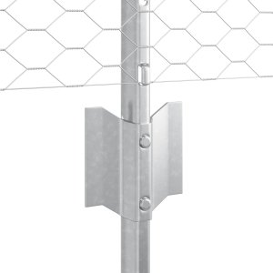 Słupki ogrodzeniowe vidaXL 5 szt. U-Channel 60 cm stal ocynkowana, Ogrodzenie sześciokątne vidaXL 0.6x10 m stal ocynkowana 6