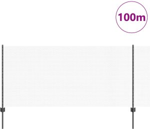 vidaXL Słupki ogrodzeniowe 22 szt U-Channel Szary 100 cm Stal, Heksagonalne ogrodzenie Szare 1x100 m Stal 3