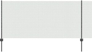 vidaXL Słupki ogrodzeniowe 22 szt U-Channel Szary 100 cm Stal, Heksagonalne ogrodzenie Szare 1x100 m Stal 6