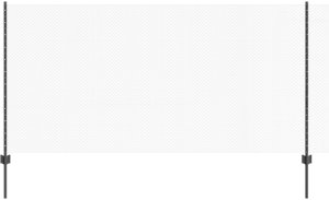 vidaXL Słupki ogrodzeniowe 22 szt. U-Channel Szary 120 cm Stal, Ogrodzenie sześciokątne Szare 1,2x100 m Stal 6