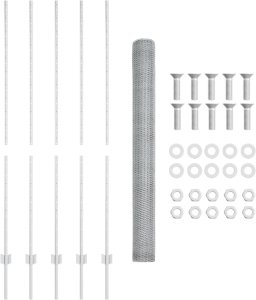 vidaXL Słupki ogrodzeniowe 10 szt. U-Channel 160 cm Ocynkowana stal, Ogrodzenie hexagonalne 1.6x10 m Ocynkowana stal 4