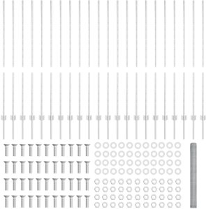 vidaXL 22 szt. słupków ogrodzeniowych 140 cm z U-Channel ze stali ocynkowanej, Ogrodzenie sześciokątne 1,4x50 m ze stali ocynkowanej 4