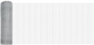 vidaXL Słupy ogrodzeniowe 11 sztuk U-Channel 60 cm ze stali ocynkowanej, Ogrodzenie sześciokątne 0.6x100 m ze stali ocynkowanej 4