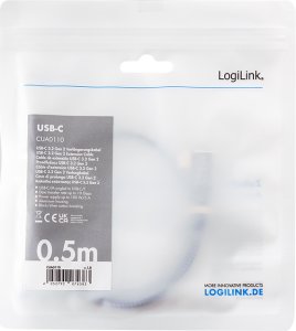 Kabel USB LogiLink USB-C - USB-C 0.5 m Czarny (CUA0110) 4