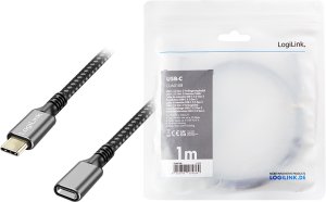 Kabel USB LogiLink USB-C - USB-C 1 m Czarny (CUA0108) 5