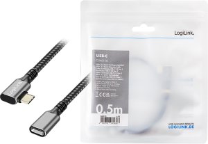 Kabel USB LogiLink USB-C - USB-C 1 m Czarno-srebrny (CUA0111) 5