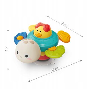 Sefa Verlag BABYONO 1584 ZABAWKA SENSORYCZNA Z PRZYSSAWKĄ TURTLE 6