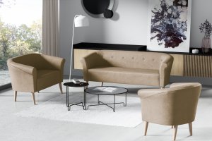 Sofello Sofa ESPERO styl skandynawski 3 osobowa welur z guzikami manila 09 4