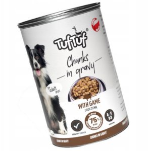 Tuf Tuf kawałki mięsne z dziczyzną dla psa puszka 415g 1