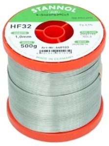 Lydmetalis Sn60/Pb39/Cu1 1.00mm 500g su fliusu Stannol tik profesionaliam naudojimui 1