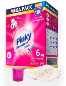 Proszek do prania tkanin kolorowych 100 prań 6kg - NanoWash Color PINKY 1