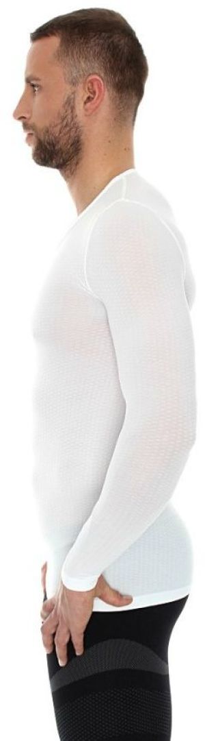 Brubeck Koszulka unisex z długim rękawem biała r. M (LS10850) 7