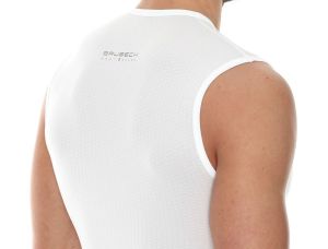 Brubeck Koszulka męska base layer bez rękawów biała r. XXL (SL10100) 7