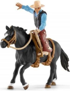 Figurka Schleich Kowboj siodłający dzikiego konia (SLH 41416) 1