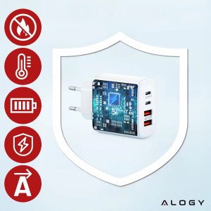 Ładowarka Alogy Ładowarka sieciowa 40W 2x USB 2x USB-C Alogy Super Fast Charger Szybkie ładowanie PowerDelivery PD Biała 5