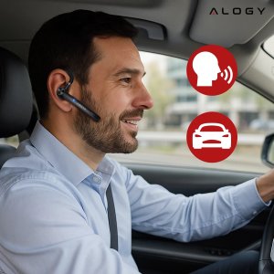 Słuchawka bezprzewodowa do rozmów Bluetooth zestaw słuchawkowy z etui ładującym G1 Alogy Czarna 7