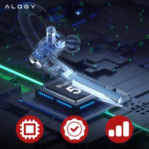 Słuchawka bezprzewodowa do rozmów Bluetooth zestaw słuchawkowy z etui ładującym G1 Alogy Czarna 8