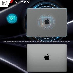 Etui ochronne do Apple Macbook Air 15 M2/M3/M4 2023/2024/2025 Alogy AirGuard Elastyczna obudowa Matowa Czerń 11