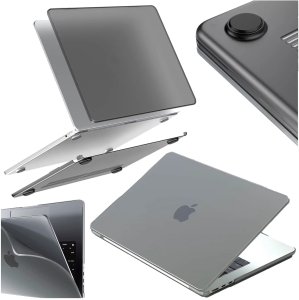 Etui ochronne do Apple Macbook Air 15 M2/M3/M4 2023/2024/2025 Alogy AirGuard Elastyczna obudowa Matowa Czerń 14