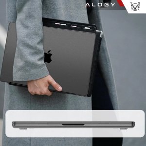 Etui ochronne do Apple Macbook Air 15 M2/M3/M4 2023/2024/2025 Alogy AirGuard Elastyczna obudowa Matowa Czerń 5
