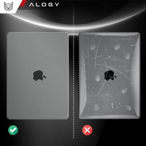 Etui ochronne do Apple Macbook Air 15 M2/M3/M4 2023/2024/2025 Alogy AirGuard Elastyczna obudowa Matowa Czerń 6